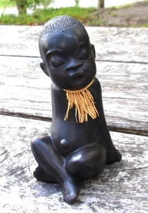 ANZENGRUBER KERAMIK - Austria Vienna - Lovely African little boy - FIGURINE - Picture 1 of 7