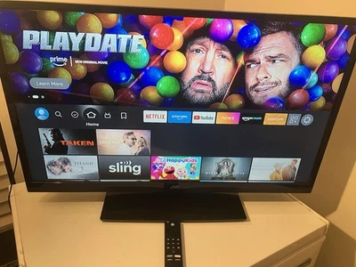 JVC EM33T 32 Inch HD Tv with Fire Stick with Remote No TV Remote! Tested Works - Image 1 of 4