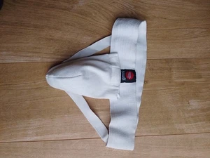 SAMAN Martial Arts Kickboxing Groin Guard Mens White Used - Picture 1 of 3