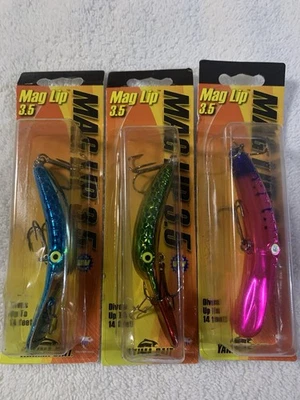 (ЛОТ ИЗ 3) ПРИМАНКА YAKIMA COMPANY MAG LIP 3.5.  НЕСКОЛЬКО ЦВЕТОВ. Новый нераспакованный - Изображение 1 из 3