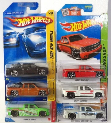 Hot Wheels Chevy Silverado Lote de 6 camionetas pickup NO COMO NUEVAS Foto 1 de 4