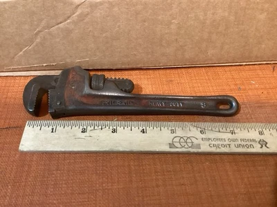 Llave de tubo rígida de 8 pulgadas de colección The Ridge Tool Co. Elyria O.. EE. UU. 8 usada Foto 1 de 4