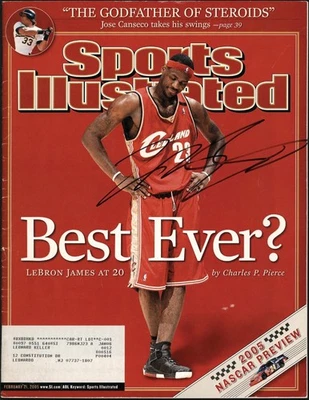 Sports Illustrated Mag LeBron James Signed on Cover Best Ever Autograph PSA Auto - Image 1 of 3