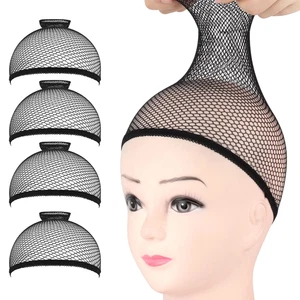 Cappellini Parrucca, 4PCS Cappellini Parrucca Rete Fine Aperta, Nero Parrucca Cap per Donna, Nylon Mesh - Foto 1 di 12