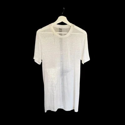 Vintage 70's Blank White T Shirt M/L Grunge No Sz Tag Sheer Distressed - Image 1 of 4