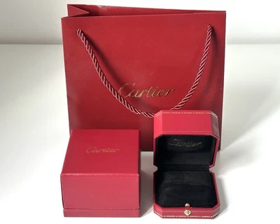 Cartier Red Ring Box & Gift Bag Set – Luxury Jewellery Presentation Packaging - Image 1 of 4