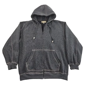 BTL Beyond The Limits Full Zip Hoodie Men's 2XL Heathered Black Contrast Stitch - Picture 1 of 14