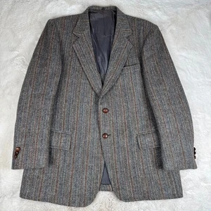 Vintage Harris Tweed Blazer Men's 44R Wool Sport Coat Jacket Multicolor Fall - Picture 1 of 10