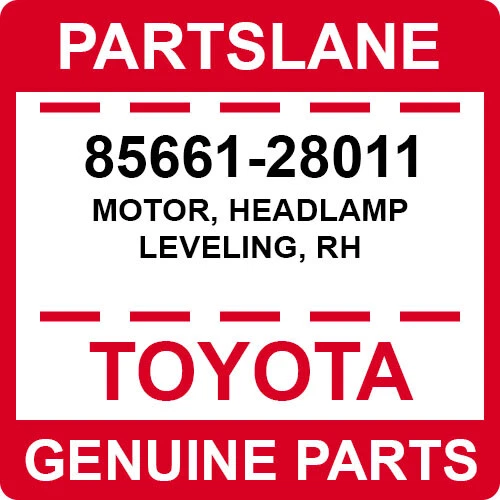 85661-28011 Toyota OEM Genuine MOTOR, HEADLAMP LEVELING, RH - Image 1 of 1