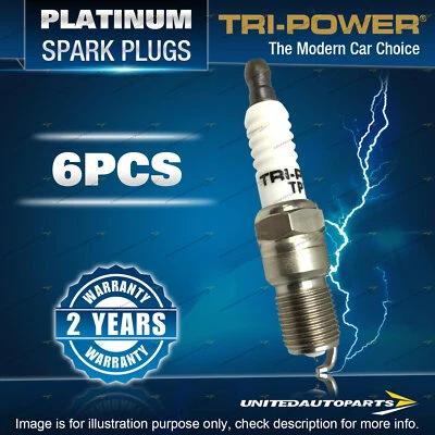 6 x Tri-Power Platinum Spark Plugs for Nissan Patrol G60 GQ GQII MQ MK 4.0 4.2L - image 1 of 2