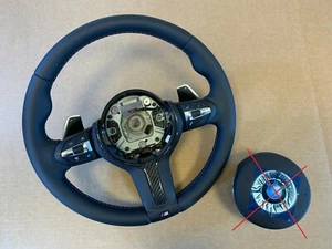 BMW X5 X6 X3 X4 F15 F16 F25 F26 M Steering Wheel Paddles M STITCHES CARBON ACC - Picture 1 of 12