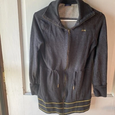 Chaqueta Le Tigre Azul Marino Y Dorado Con Cordón Cintura Sin Bolsillos Mujer’s XS Foto 1 de 4