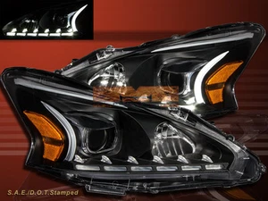 LED Bar Projector Headlights Set fit for 13-15 Nissan Altima 4 door Sendan Black - Bild 1 von 2