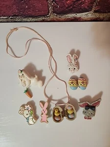 Mixed Vintage Easter Jewelry Pins And Charm J1 - Picture 1 of 15