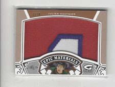 2015-16 Leaf Genesis Epic Materials Julien Gauthier Rookie PATCH Rangers /10 