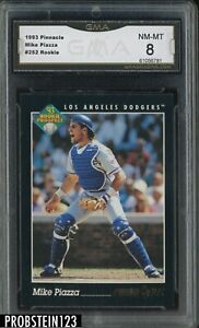 1993 Pinnacle #252 Mike Piazza Los Angeles Dodgers RC Rookie GMA 8 NM-MT