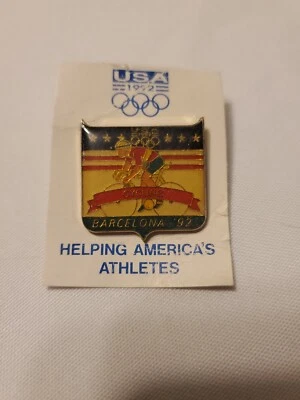 Team USA ‘92 Barcelona Spain Olympic Cycling Team Hat Pin. - New - Image 1 of 2