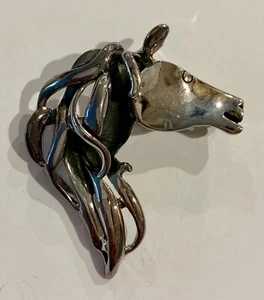 Vintage Silpada Sterlingsilber Skulpturaler Pferdekopf Brosche und/oder Anhänger - Bild 1 von 5