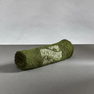 APOTHECARY 87 Shave Towel Green Cotton Embroidered Barber Hair Face Bath NEW - Picture 1 of 3
