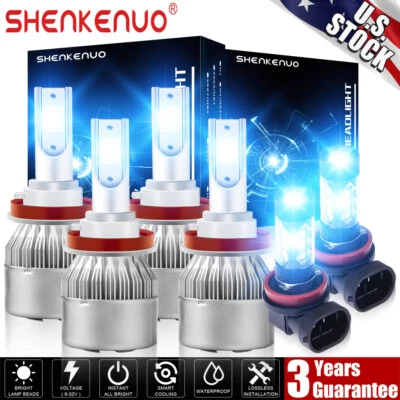 For Toyota Tacoma 2016 - 2020 LED Headlight High Low Beam + Fog Light Bulbs Kit - Image 1 of 4