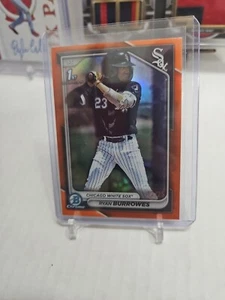 2024 Bowman Chrome Ryan Burrowes Orange Refractor #12/25 White Sox - Picture 1 of 3
