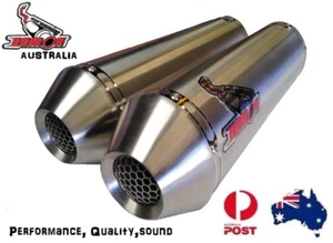 Honda VTR 1000F Firestorm SD-R SPORTS Oval 460mm Dual Exhaust Exhausts S/S - Picture 1 of 4