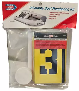 Kit de numeración de barco inflable Inland Marine, NEGRO - Imagen 1 de 1