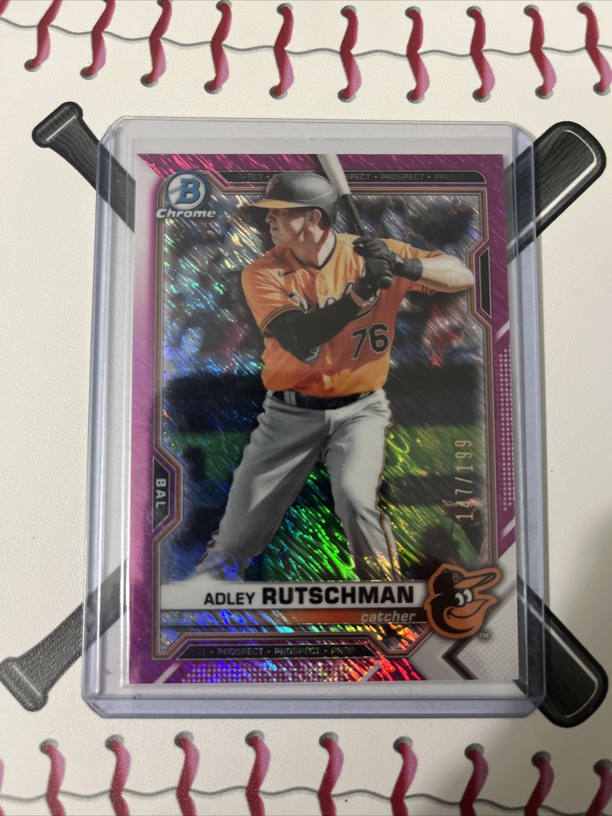 2021 Bowman Chrome  Purple Shimmer  Refractor 100/250 Adley Rutschman #BCP-241