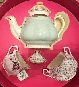 Royal Albert Modern Vintage Mix Teapot Cream Sugar #40034975 - Picture 1 of 11