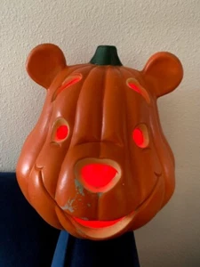Pooh Light-Up Pumpkin Winnie the Pooh Halloween 10" tall - Picture 1 of 3