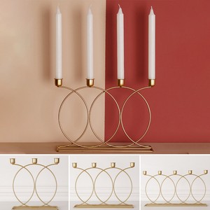 3D Nordic Style Party Dining Room Iron Home Decor Candle Holder Candlestick DIY