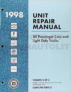 1998 Chevy Geo Cambio Manuale Revisione Libro Tracker Metro Prizm OEM - Foto 1 di 2