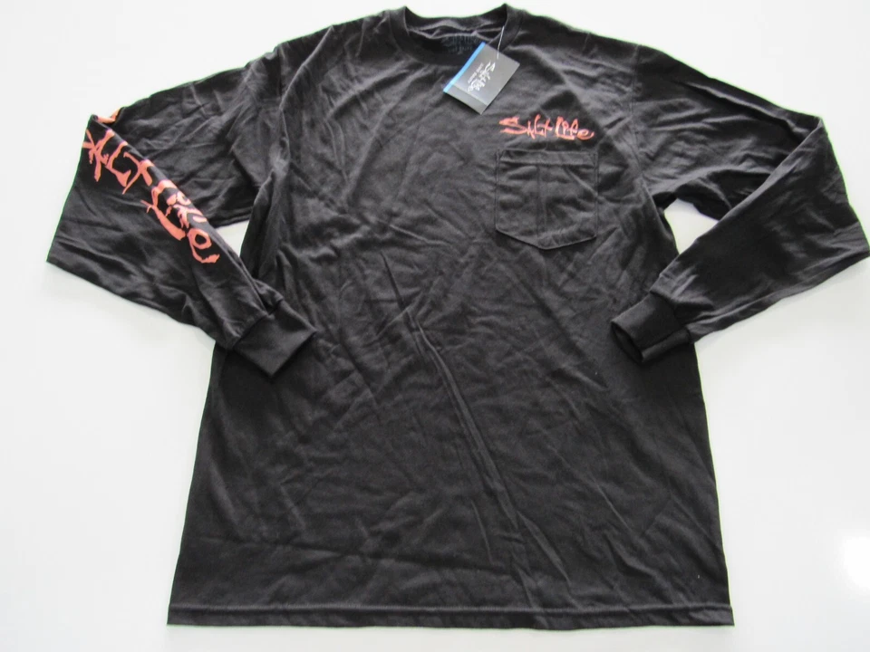 Salt Life 男式 100% 棉长袖 T 恤全新无标签 — 第 1/1 张图片