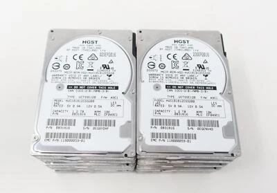 Lot of 10 HUC101812CSS200 0B32671 HGST 1.2TB 10K 12Gb/s SAS 2.5" Server HDD - Image 1 of 2