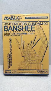 RX-0 UNICORNIO GUNDAN 02 BANSHEE Cabezal Base de Exhibición Plástico Modelo Kit Hobby JAPÓN - Imagen 1 de 11
