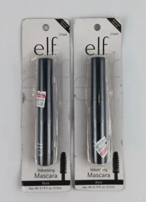 2 PACK E.L.F. VOLUMIZING FULLER & THICKER LOOKING LASHES MASCARA BLACK - Image 1 of 4