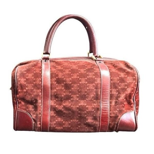 CELINE Mini Boston Borsa Borsa a Mano Madacam Pelle Vintage USATA Autore #S1992