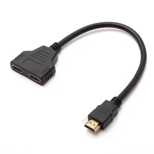HDMI Splitter Adapter Cable 1 Input 2 Output for Office monitor pc laptop 1080p - Picture 1 of 5