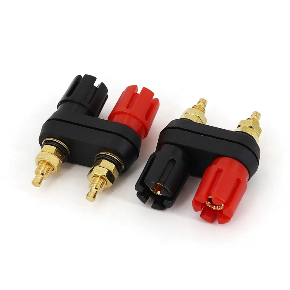 2Pcs 4mm Dual Banana Female Jack Binding Post Panel Mount Connector - Image 1 of 1