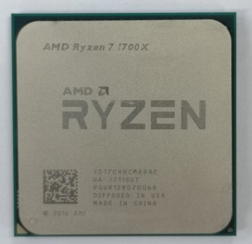 R7 1700X AMD Ryzen 7 1700X AM4 CPU Processor  3.4 GHz 8-core 16MB Desktop 95W - Image 1 of 1