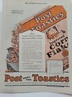 1924 Post Toasties Corn Flakes  S. E. Post Print Ad Postum Cereal Coupon Color
