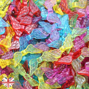 50 Plastic Angel Wing Spacer Beads For Fairy Charms 20 x 9mm Christmas Crafts - Picture 1 of 69