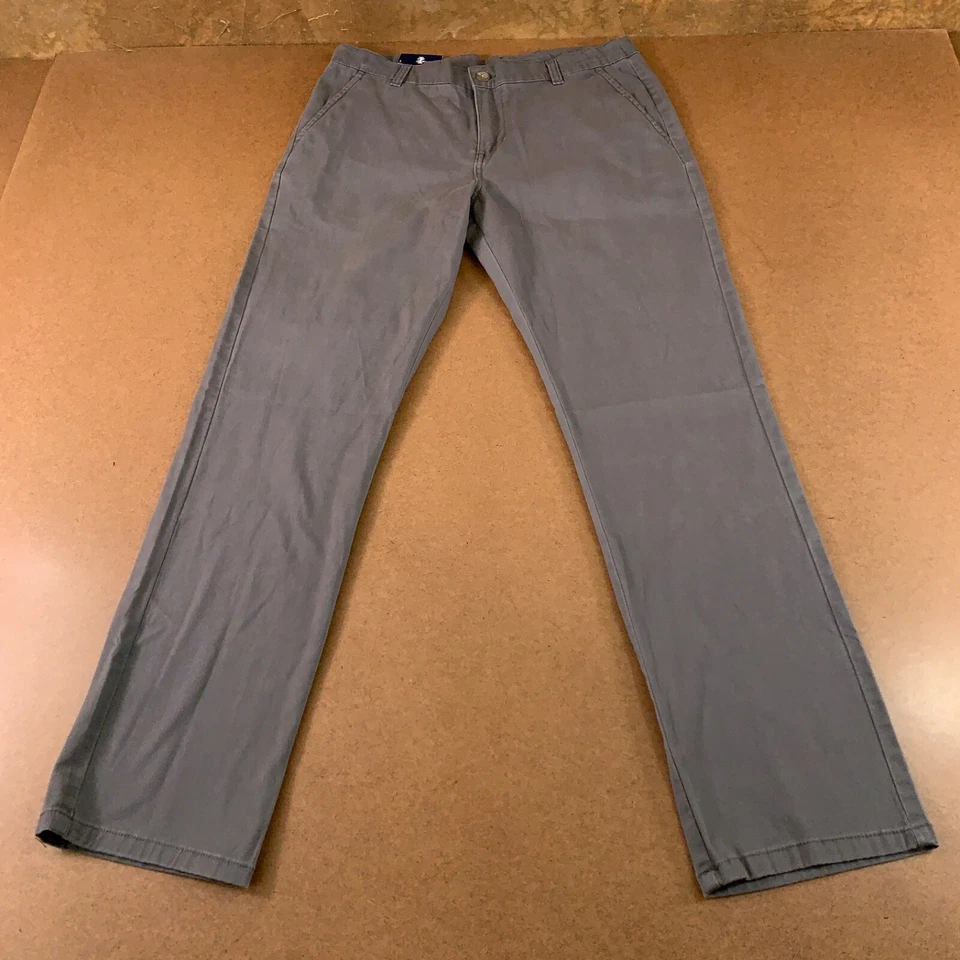 IZOD 男孩 20 码哈士奇灰色平底弹力休闲裤全新带标签 — 第 1/4 张图片