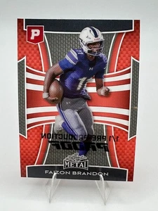 2025 Leaf Metal Faizon Brandon 1/1 Red Pre-Production Proof QB Prospect Card - Bild 1 von 2