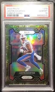 💎2023 Panini Prizm Rookie Forest Camo Prizm 8/15 SSP Justin Shorter #310 PSA 10 - Picture 1 of 2