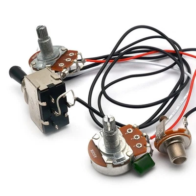 1Set Wiring Harness 500K Pots 3-Way Toggle Switch Kits For Electric Guitar d - Image 1 of 4