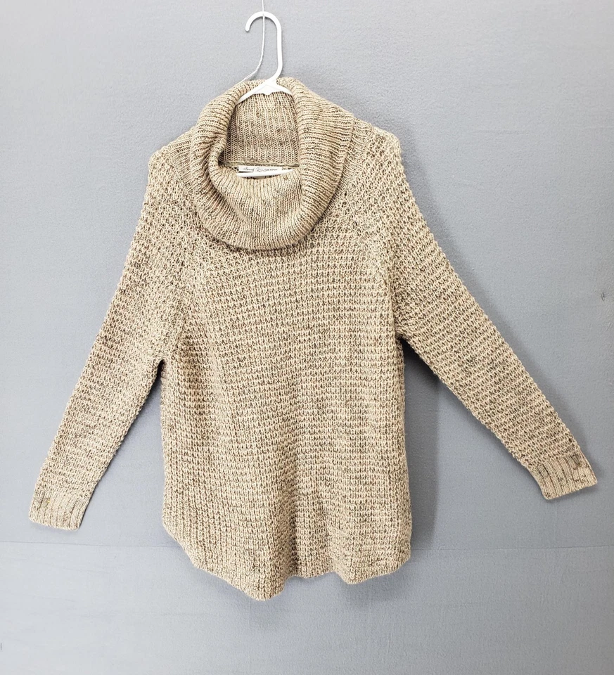 Suéter American Rag Cie Para Mujer Grande Beige Tejido Capucha Cuello Pullover Informal Acogedor Foto 1 de 4