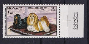 MONACO Jahrgang 1980 Haustiere Hunde Hunderasse Lhasa Apso Shih Tzu Mi 1428 MNH - Imagen 1 de 1