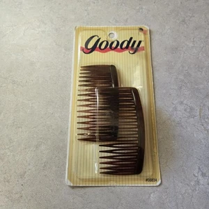 Vintage Goody 2 KANT-SLIP Hair Side Combs Sealed 1993 Tortoise Shell - Picture 1 of 6