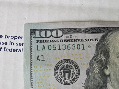 MAY 13, 1963 - 05136301 BIRTHDAY-ANNIVERSARY  (HUNDRED DOLLAR) STAR  NOTE - Image 1 of 4